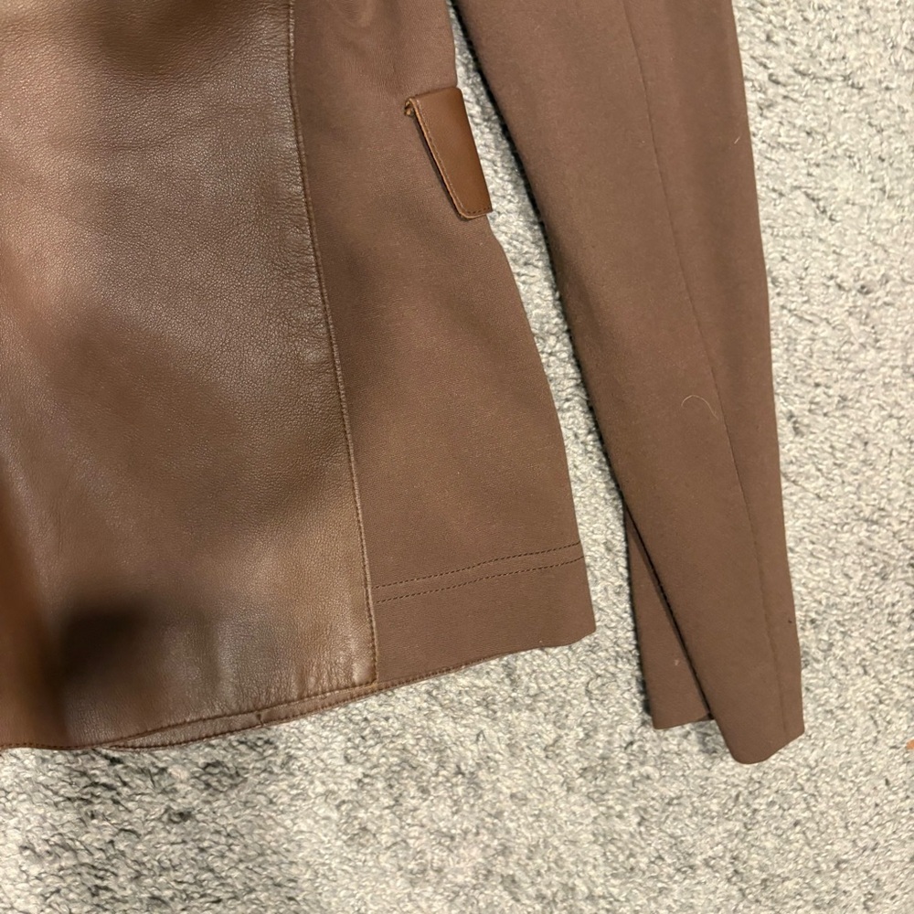 Akris Punto Mixed Media Lamb Nappa Leather Blazer Jacket Size US 8 - Picture 16 of 16